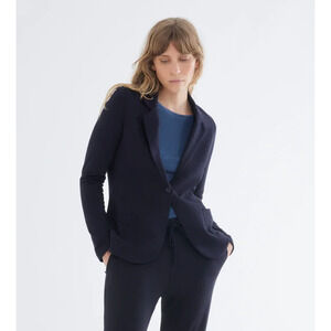 Majestic Filatures Navy Blue Deluxe Tee French Touch Soft Blazer Taille 5
